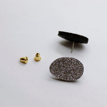 Charger l'image dans la galerie, Boucles d'oreilles en cuir •GRETA• à paillettes