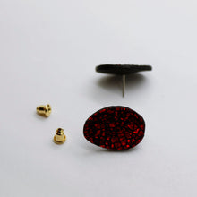Charger l'image dans la galerie, Boucles d'oreilles en cuir •GRETA• rouges
