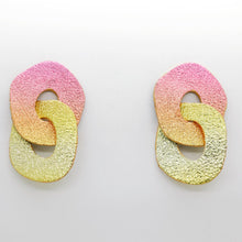 Charger l'image dans la galerie, Boucles d'oreilles en cuir •DAGDA• sunset