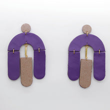 Charger l'image dans la galerie, Boucles d'oreilles en cuir •SOCA• à paillettes