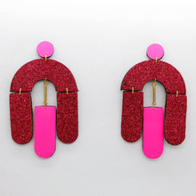 Charger l'image dans la galerie, Boucles d'oreilles en cuir •SOCA• à paillettes