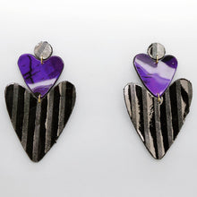 Charger l'image dans la galerie, Boucles d'oreilles en cuir •BELLÄ• bicolores