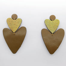 Charger l'image dans la galerie, Boucles d'oreilles en cuir •BELLÄ• bicolores