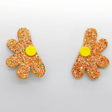 Charger l'image dans la galerie, Boucles d'oreilles en cuir •AUBA• à paillettes