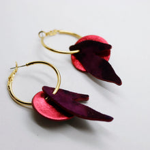 Charger l'image dans la galerie, Boucles d'oreilles en cuir •ROSALIA• bicolores