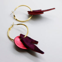 Charger l'image dans la galerie, Boucles d'oreilles en cuir •ROSALIA• bicolores