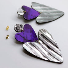 Charger l'image dans la galerie, Boucles d'oreilles en cuir •BELLÄ• bicolores