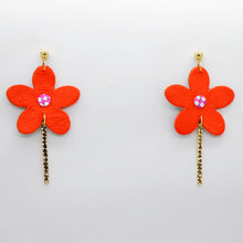 Charger l'image dans la galerie, Boucles d'oreilles en cuir •MILA• oranges