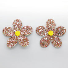 Charger l'image dans la galerie, Boucles d'oreilles en cuir •RITA• à paillettes
