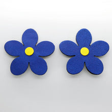 Charger l'image dans la galerie, Boucles d'oreilles en cuir •RITA• bleues