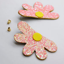 Charger l'image dans la galerie, Boucles d'oreilles en cuir •AUBA• à paillettes