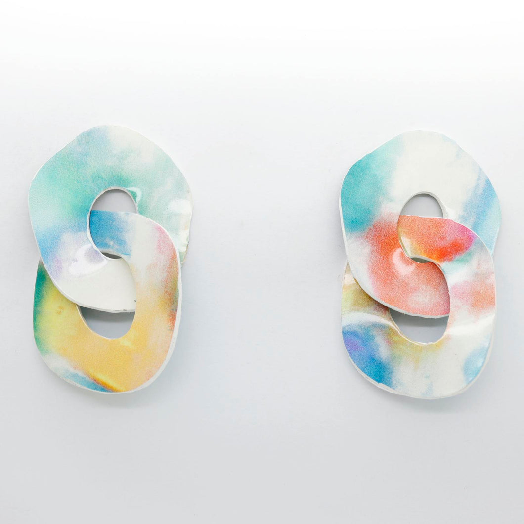 Boucles d'oreilles en cuir •DAGDA• à motifs