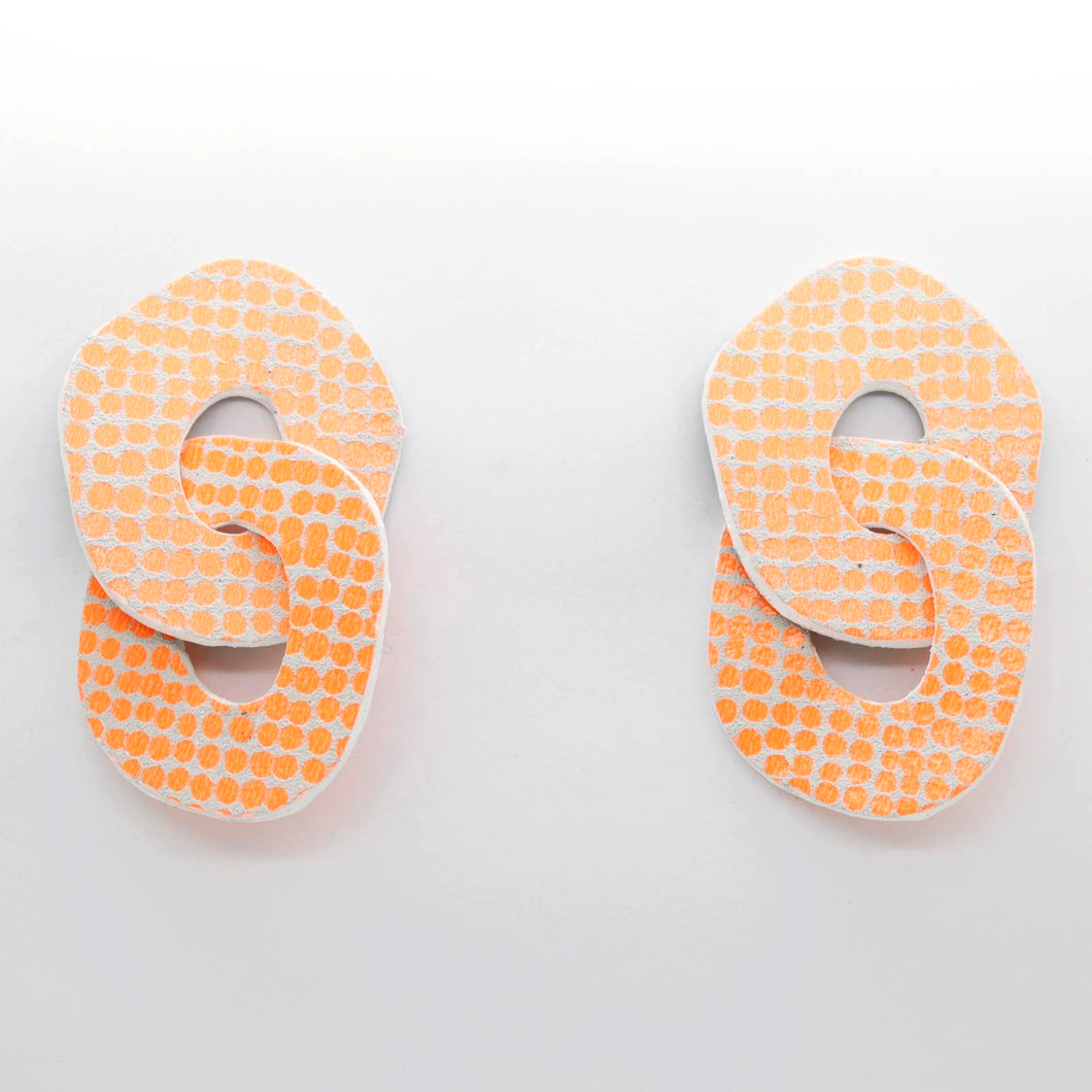 Boucles d'oreilles en cuir •DAGDA• à motifs