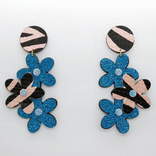 Charger l'image dans la galerie, Boucles d'oreilles en cuir •NENETTE• à paillettes