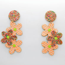 Charger l'image dans la galerie, Boucles d'oreilles en cuir •NENETTE• à paillettes