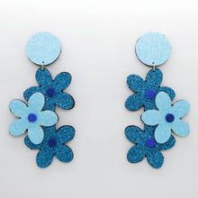 Charger l'image dans la galerie, Boucles d'oreilles en cuir •NENETTE• à paillettes