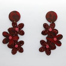 Charger l'image dans la galerie, Boucles d'oreilles en cuir •NENETTE• à paillettes