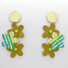 Charger l'image dans la galerie, Boucles d'oreilles en cuir •NENETTE• à paillettes