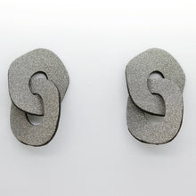 Charger l&#39;image dans la galerie, Boucles d&#39;oreilles en cuir •DAGDA• à paillettes