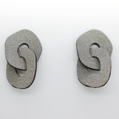 Boucles d'oreilles en cuir •DAGDA• à paillettes