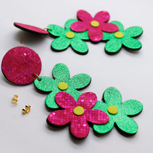 Charger l'image dans la galerie, Boucles d'oreilles en cuir •NENETTE• bicolores