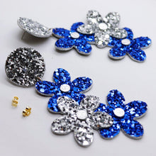 Charger l'image dans la galerie, Boucles d'oreilles en cuir •NENETTE• à paillettes