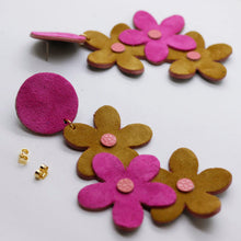 Charger l'image dans la galerie, Boucles d'oreilles en cuir •NENETTE• bicolores
