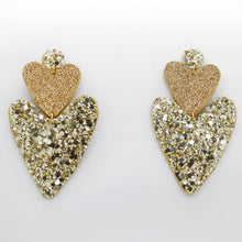 Charger l'image dans la galerie, Boucles d'oreilles en cuir •BELLÄ• à paillettes