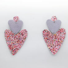 Charger l'image dans la galerie, Boucles d'oreilles en cuir •BELLÄ• à paillettes