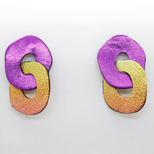 Charger l'image dans la galerie, Boucles d'oreilles en cuir •DAGDA• sunset