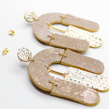 Charger l'image dans la galerie, Boucles d'oreilles en cuir •SOCA• dorées