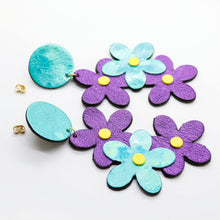 Charger l'image dans la galerie, Boucles d'oreilles en cuir •NENETTE• bicolores