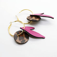 Charger l'image dans la galerie, Boucles d'oreilles en cuir •ROSALIA• léopard