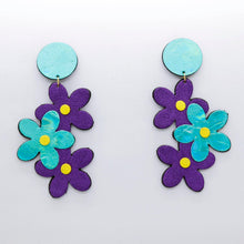 Charger l'image dans la galerie, Boucles d'oreilles en cuir •NENETTE• bicolores