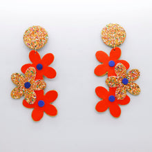 Charger l'image dans la galerie, Boucles d'oreilles en cuir •NENETTE• à paillettes