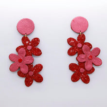 Charger l'image dans la galerie, Boucles d'oreilles en cuir •NENETTE• à paillettes