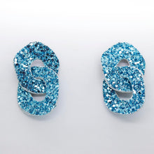 Charger l'image dans la galerie, Boucles d'oreilles en cuir •DAGDA• à paillettes