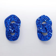 Charger l'image dans la galerie, Boucles d'oreilles en cuir •DAGDA• à paillettes