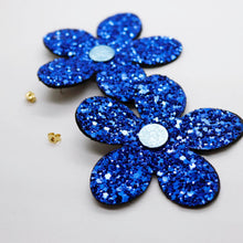 Charger l'image dans la galerie, Boucles d'oreilles en cuir •RITA• à paillettes
