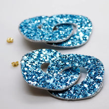 Charger l'image dans la galerie, Boucles d'oreilles en cuir •DAGDA• à paillettes