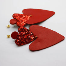 Charger l'image dans la galerie, Boucles d'oreilles en cuir •BELLÄ• à paillettes