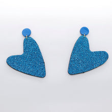 Charger l'image dans la galerie, Boucles d'oreilles en cuir •AMÕR• à paillettes