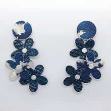 Charger l'image dans la galerie, Boucles d'oreilles en cuir •NENETTE• ciel