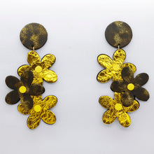 Charger l'image dans la galerie, Boucles d'oreilles en cuir •NENETTE• dorées
