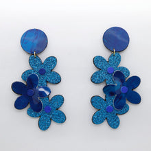 Charger l'image dans la galerie, Boucles d'oreilles en cuir •NENETTE• à paillettes
