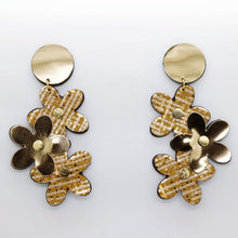 Charger l'image dans la galerie, Boucles d'oreilles en cuir •NENETTE• dorées