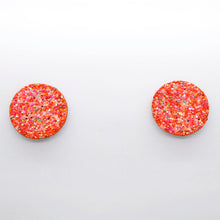 Charger l'image dans la galerie, Boucles d'oreilles en cuir •MINI-SUNI• à paillettes