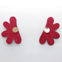 Charger l'image dans la galerie, Boucles d'oreilles en cuir •AUBA• à paillettes