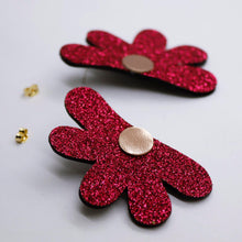 Charger l'image dans la galerie, Boucles d'oreilles en cuir •AUBA• à paillettes