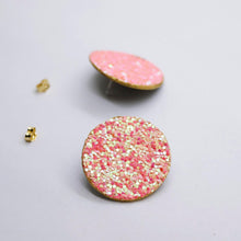 Charger l'image dans la galerie, Boucles d'oreilles en cuir •MINI-SUNI• à paillettes
